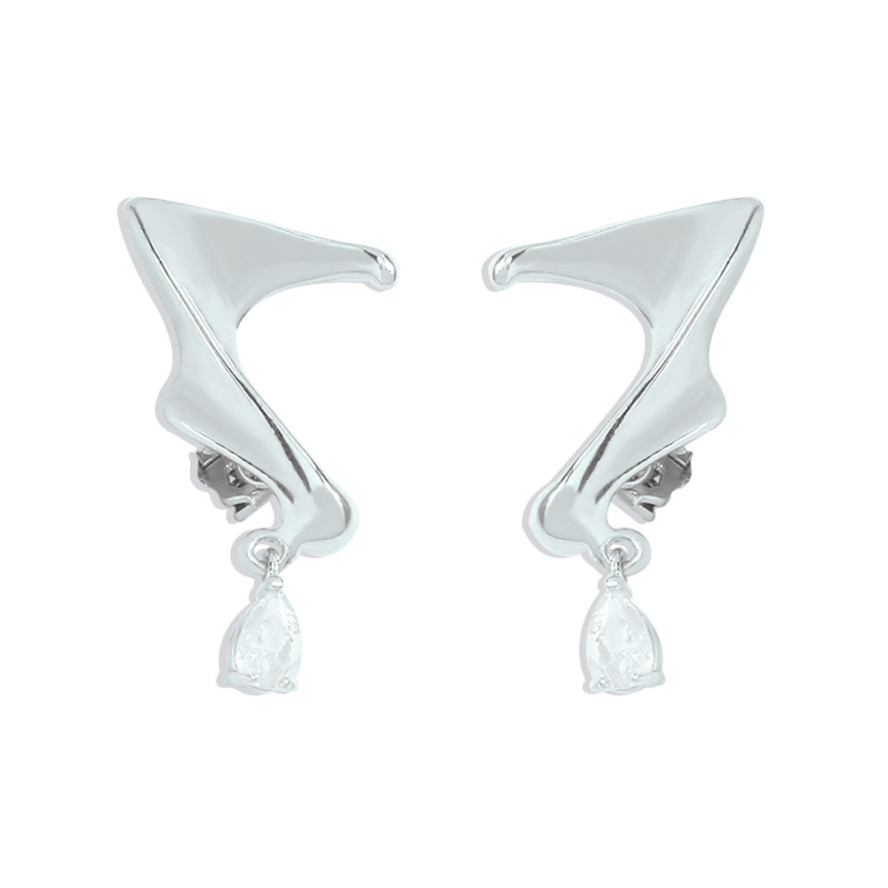 E1155 Jewelry Personality Geometric Diamond Earrings Night Tide Cool Exquisite Fashion Ear Bone Clip Women