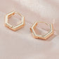 French retro round metal ear buckle ins cold simple bow belt earrings earrings