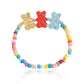 Jewelry Bohemian Mixed Color Rice Beads Colorful Heart Bear Necklace Bracelet Set Cartoon Female
