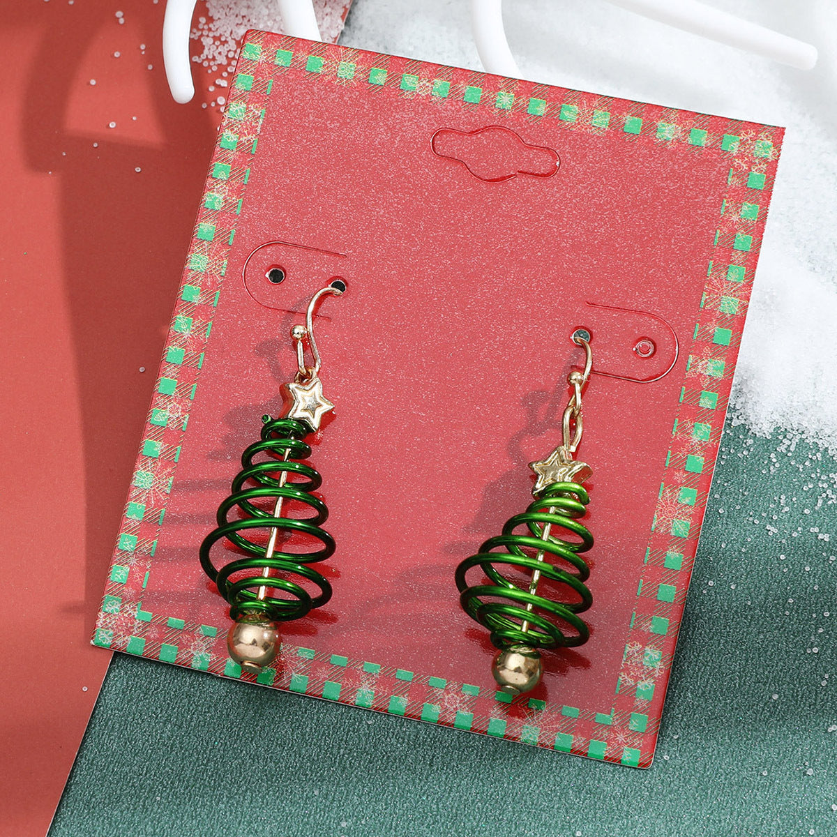 Christmas series earrings cartoon cute dripping oil simulation snow elk earrings autumn and winter