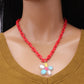 Personality temperament resin chain necklace acrylic flower pendant necklace ins clavicle chain