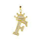 The same letter crown necklace copper micro-inlaid zircon clavicle chain punk hip-hop couple jewelry