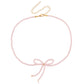 Jewelry super fairy temperament sweet ins retro personality crystal bow necklace female choker necklace