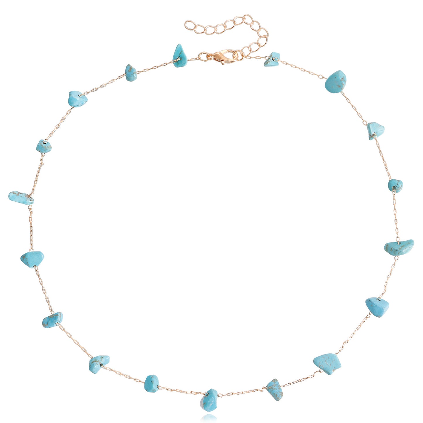 Jewelry ins beach color natural irregular gravel necklace necklace female clavicle chain