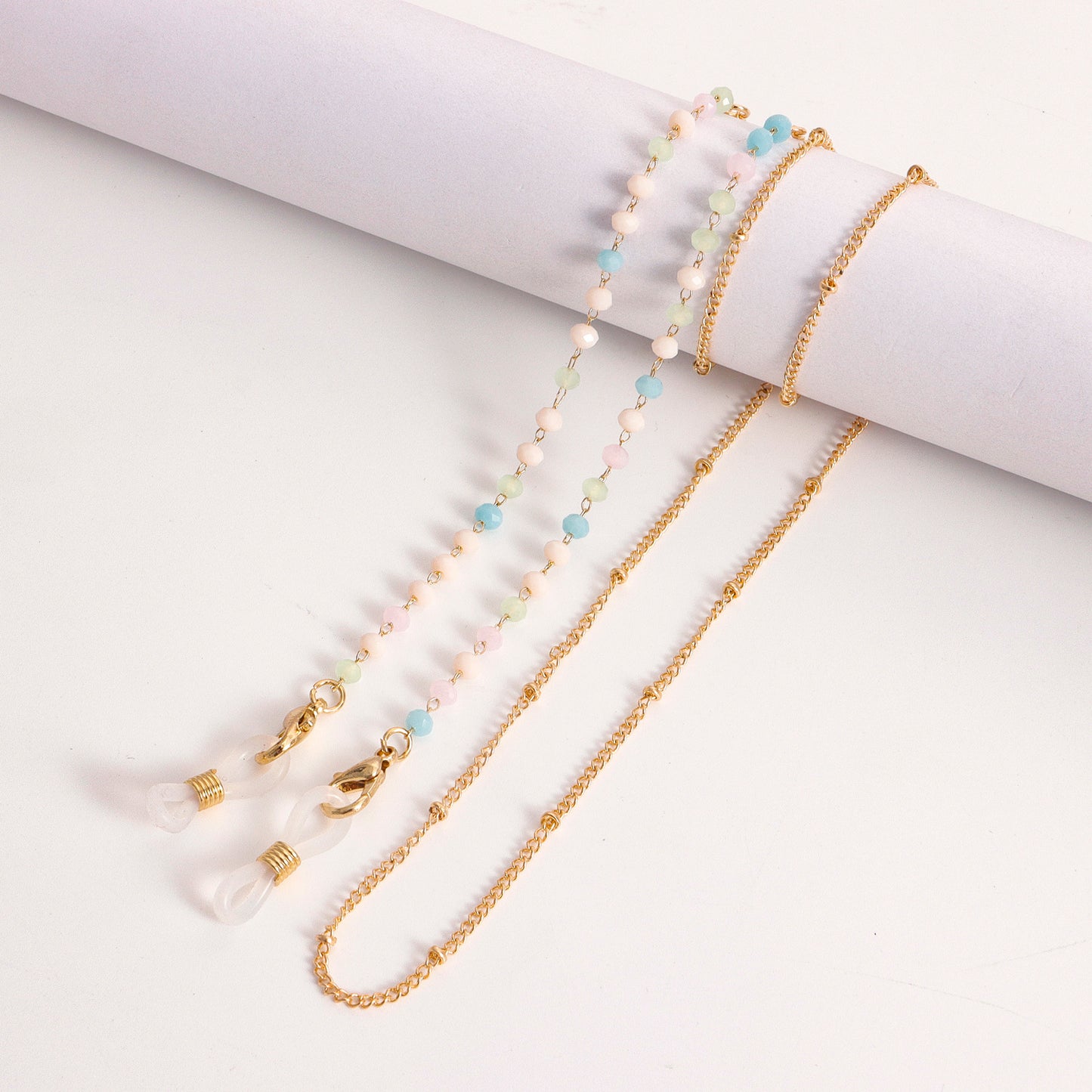 Glasses chain mask hanging chain fashion colorful crystal glasses hanging chain sun glasses chain