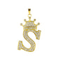 The same letter crown necklace copper micro-inlaid zircon clavicle chain punk hip-hop couple jewelry