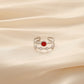 Exquisite light luxury niche design women's stainless steel opening adjustable color sun star ring