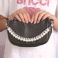 Imitation Pearl Temperament Double Chain Bag Chain Personality Fashion Metal Beaded Handbag Accessories