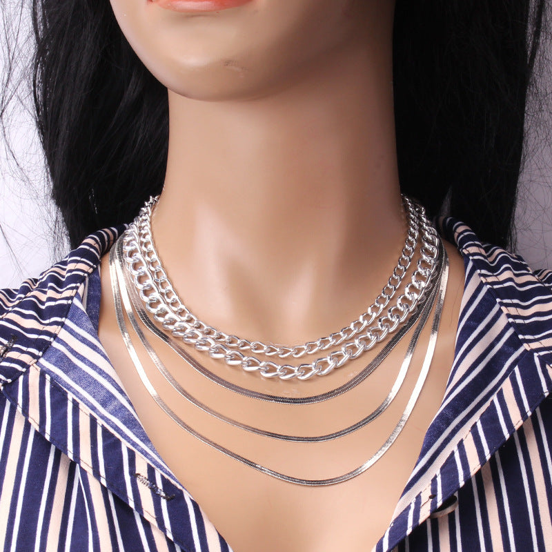 Simple three-dimensional small love necklace double-layer peach heart mirror heart-shaped clavicle chain ins all-match accessories