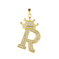 The same letter crown necklace copper micro-inlaid zircon clavicle chain punk hip-hop couple jewelry