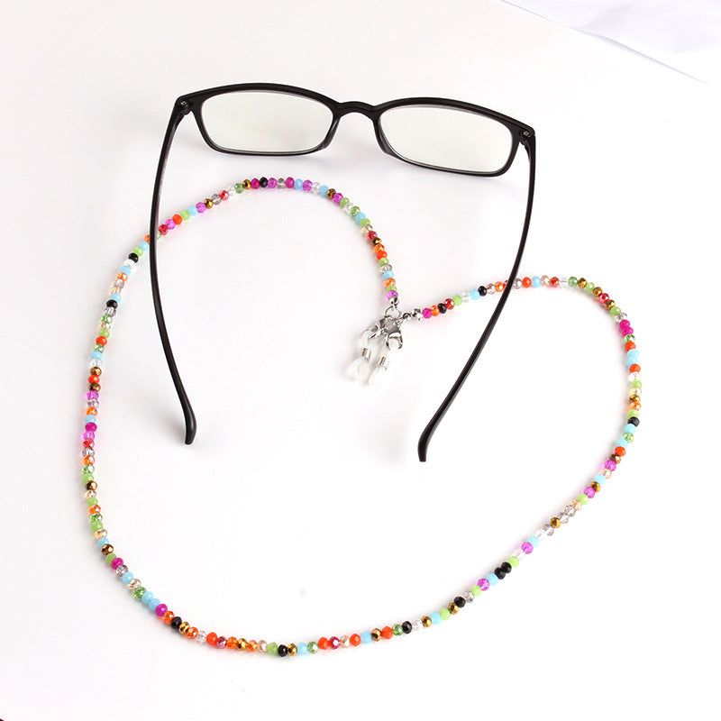 Glasses chain mask hanging chain peach heart imitation pearl trend jewelry decoration non-slip chain