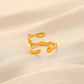 Fashion Simple Versatile Stainless Steel Ring Irregular Open Ring Ladies Ring Jewelry