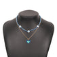 N9535 Double Layer Clavicle Necklace Drip Oil Heart Beads Flower Candy Color Necklace Geometric Creative Necklace