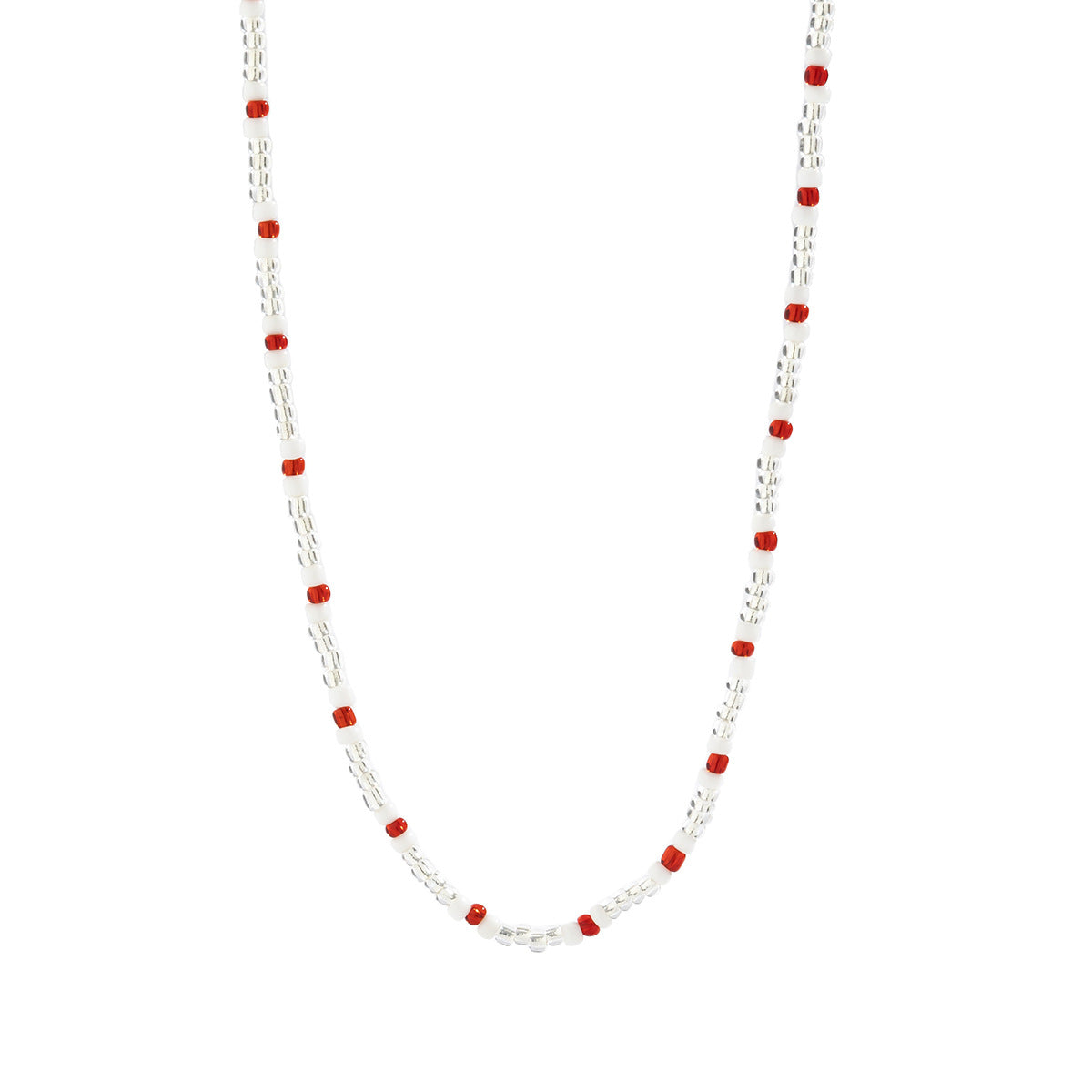 Ornament simple contrast color rice bead beaded necklace female fashion creative Christmas necklace choker