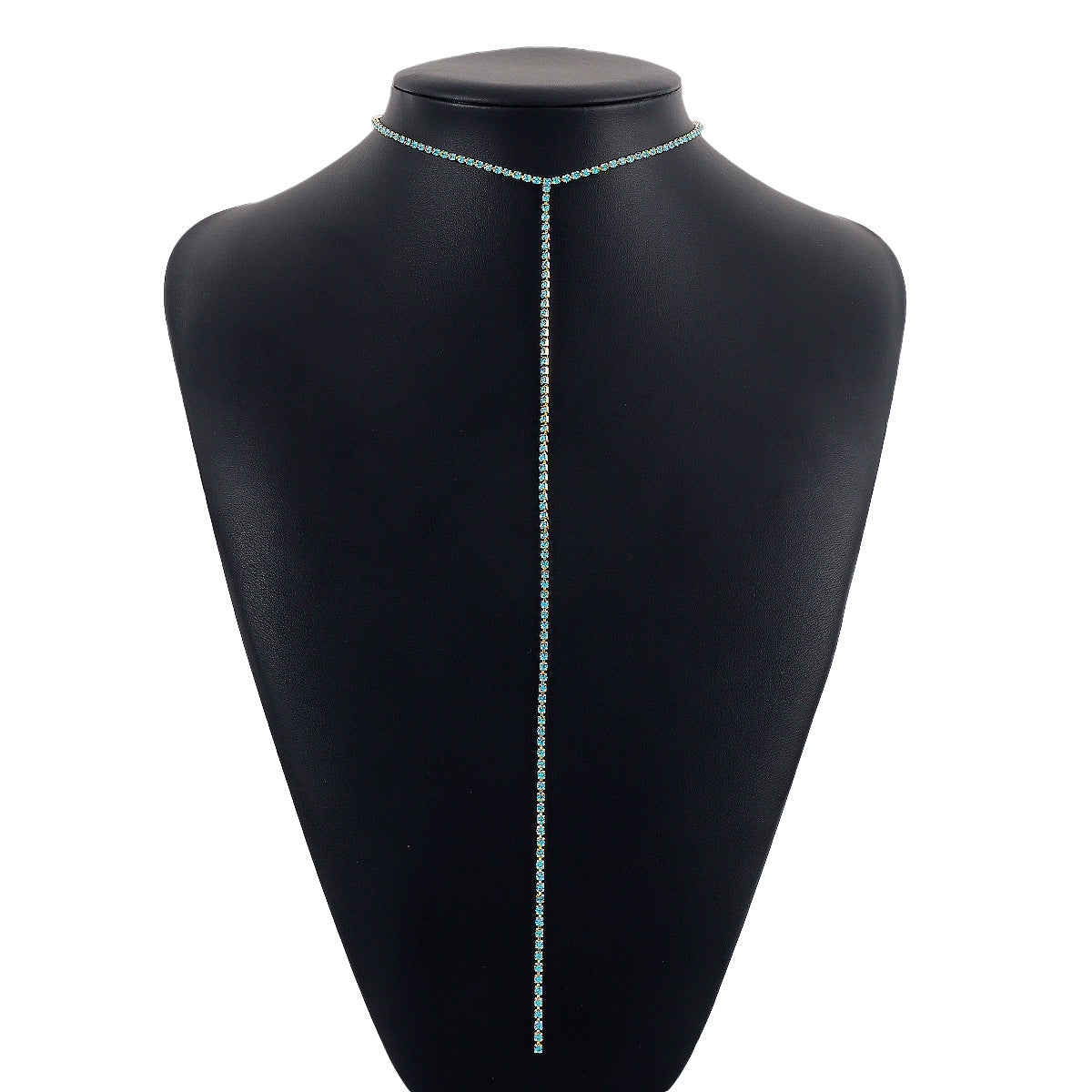 1976 Sexy single-layer colorful claw chain necklace personality also night hip-hop sweet cool geometric necklace