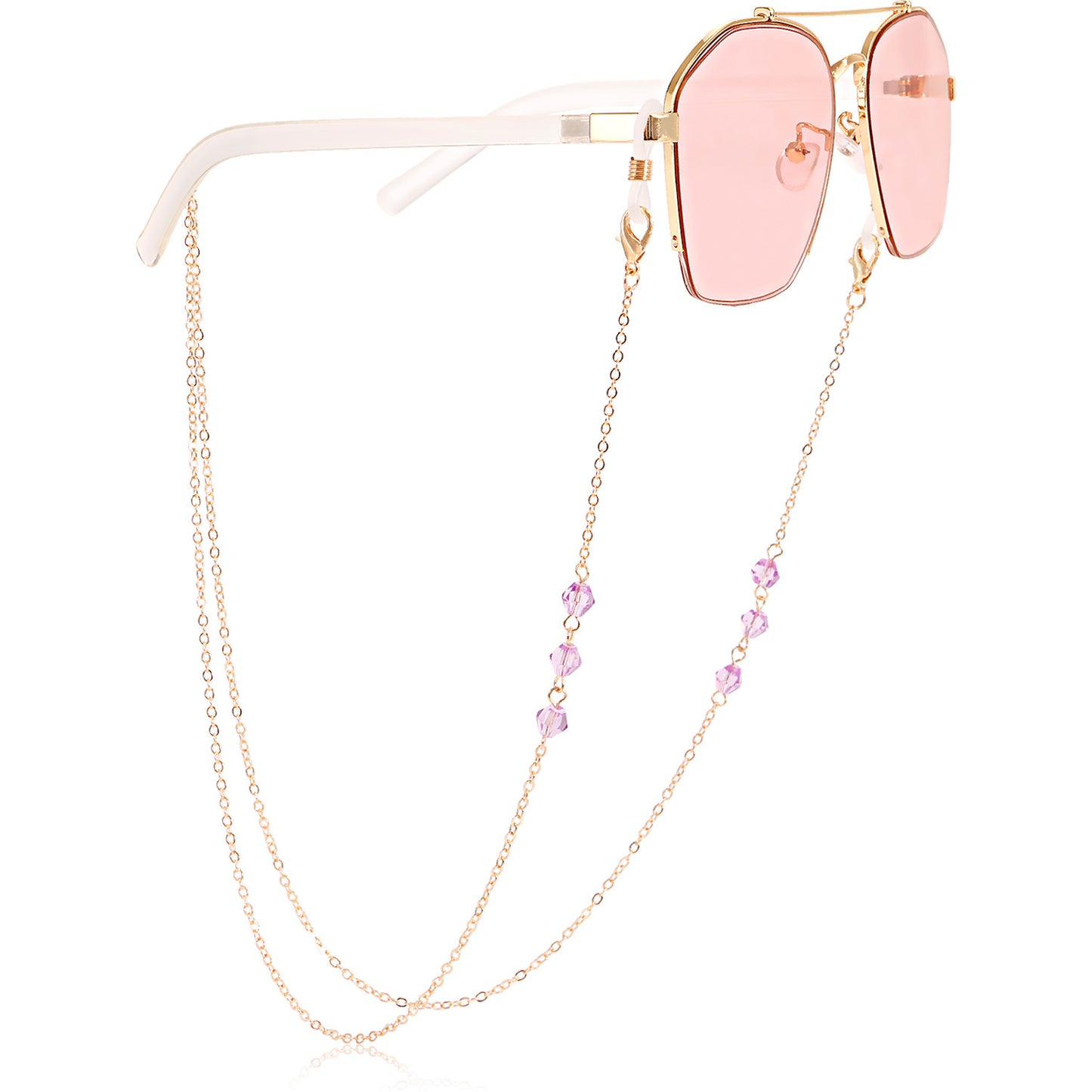Glasses chain mask hanging chain simple crystal glasses hanging chain fashionable sunglasses hanging chain