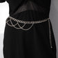 Metal chain waist chain ins hip-hop punk fashion ball pendant waist chain female jewelry