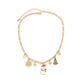 Jewelry Creative Diversified Christmas Tree Snowman Necklace Female Simple Imitation Pearl Drip Oil Star Necklace