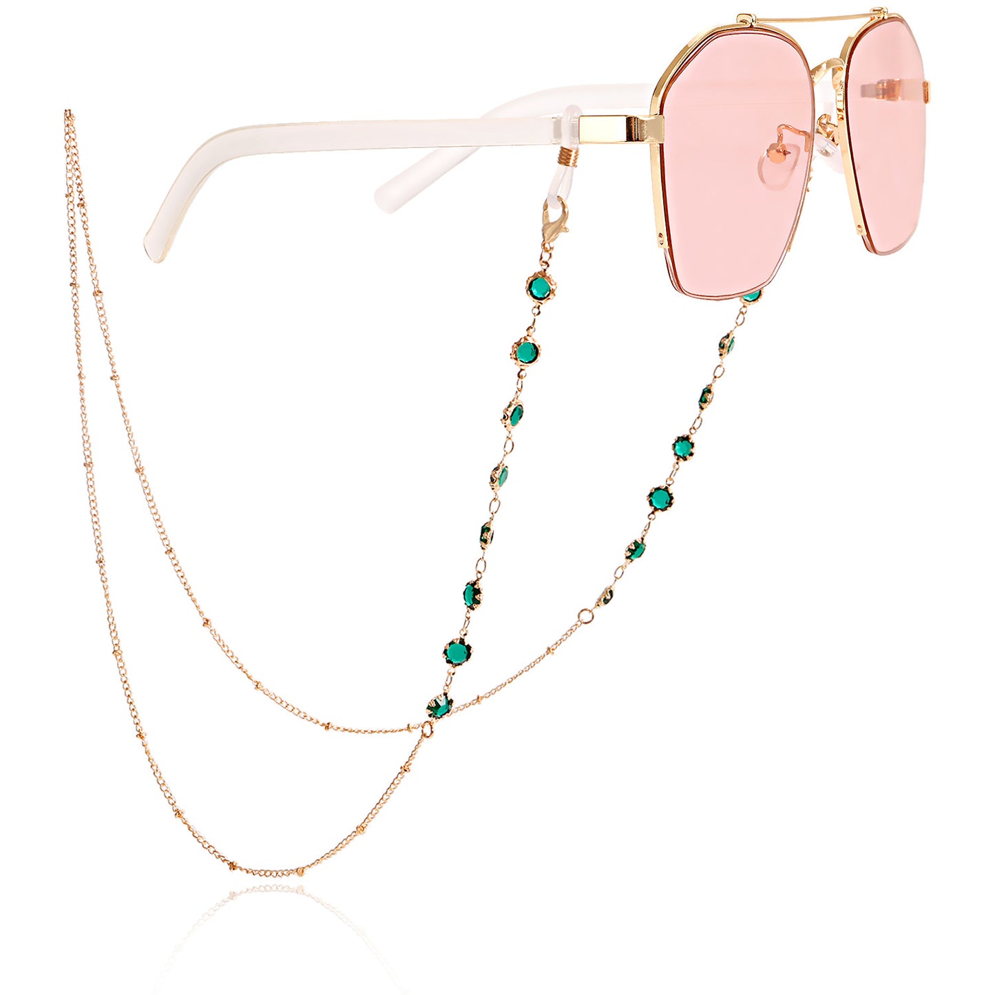Jewelry Glasses Chain Mask Hanging Chain Fashion Crystal Devil Eyes Sunglasses Chain