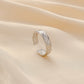 Fashion Simple Versatile Stainless Steel Ring Irregular Open Ring Ladies Ring Jewelry