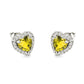 Summer Fashion Light Luxury Jewelry Heart Diamond Earrings Female Niche Design Sense Crystal Earrings Jewelry