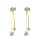 ins pearl tassel earrings women's French light luxury personality star bow earrings earrings earrings temperament earrings