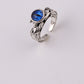 Fashion ring personality male and female models inlaid skull three-dimensional multi-color magic eye personality ring