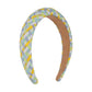 F4222 Fashion Color Contrasting Ethnic Headband Raffia Braided Sponge Headband Wide Brimming Simple Personality Hair Accessories for Women