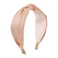 F4738 small fresh plaid solid color knotted fabric headband creative wide-brimmed fashion sweet age-reducing headband