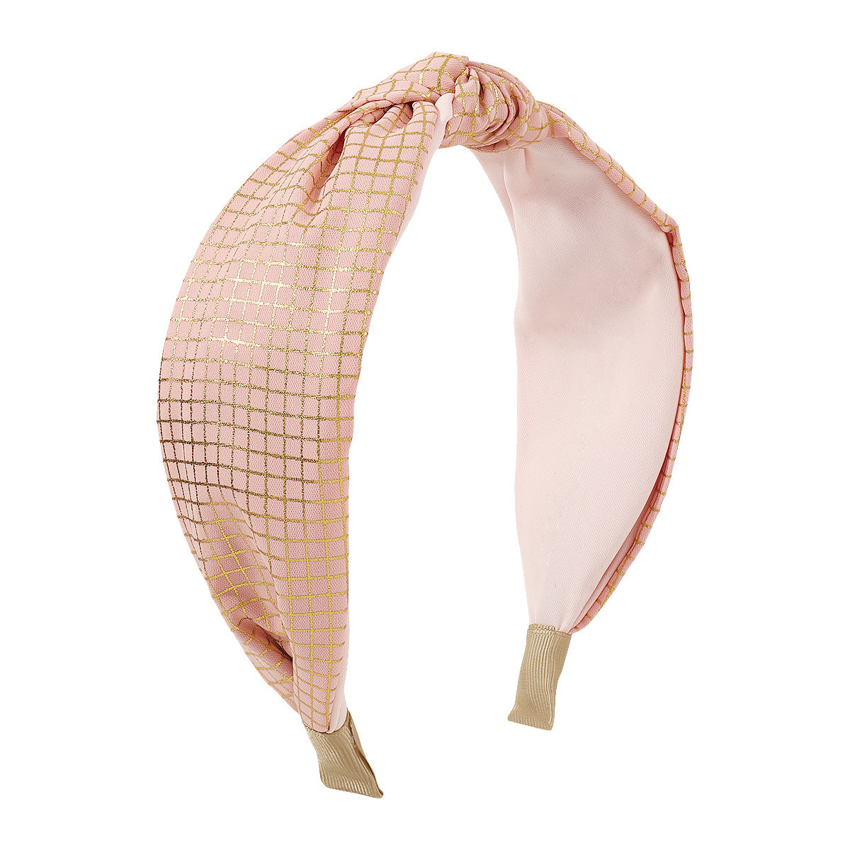 F4738 small fresh plaid solid color knotted fabric headband creative wide-brimmed fashion sweet age-reducing headband