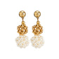 Jewelry Temperament Retro Xiaoxiang Imitation Pearl Earrings Niche Design Beaded Metal Earrings