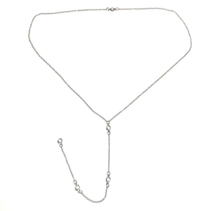 Jewelry Fashion Simple Water Drop Back Chain Trendy Women's Long Necklace Tassel Body Chain