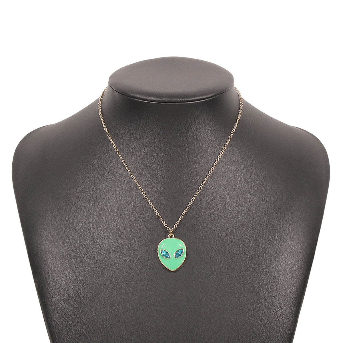 N9349 Personalized Oil Drop Necklace Colorful Water Drop Alien Necklace Creative Retro Creative Pendant