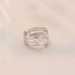 Creative shell fashion personality bamboo strip five-pointed star stainless steel ring open ring versatile fashion women