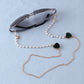 Jewelry glasses chain hanging neck mask anti-lost rope dual-use light skin creative double heart pearl chain