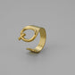 English 26-letter steel peptide ring niche design stainless steel gold-plated cold opening finger jewelry