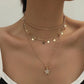 Jewelry multi-layer necklace hip-hop metal thin chain long clavicle chain autumn and winter high-end pendant