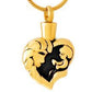 Japanese animal pet remains commemorative heart-shaped pendant can open crystal urn necklace jewelry