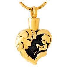 Japanese animal pet remains commemorative heart-shaped pendant can open crystal urn necklace jewelry