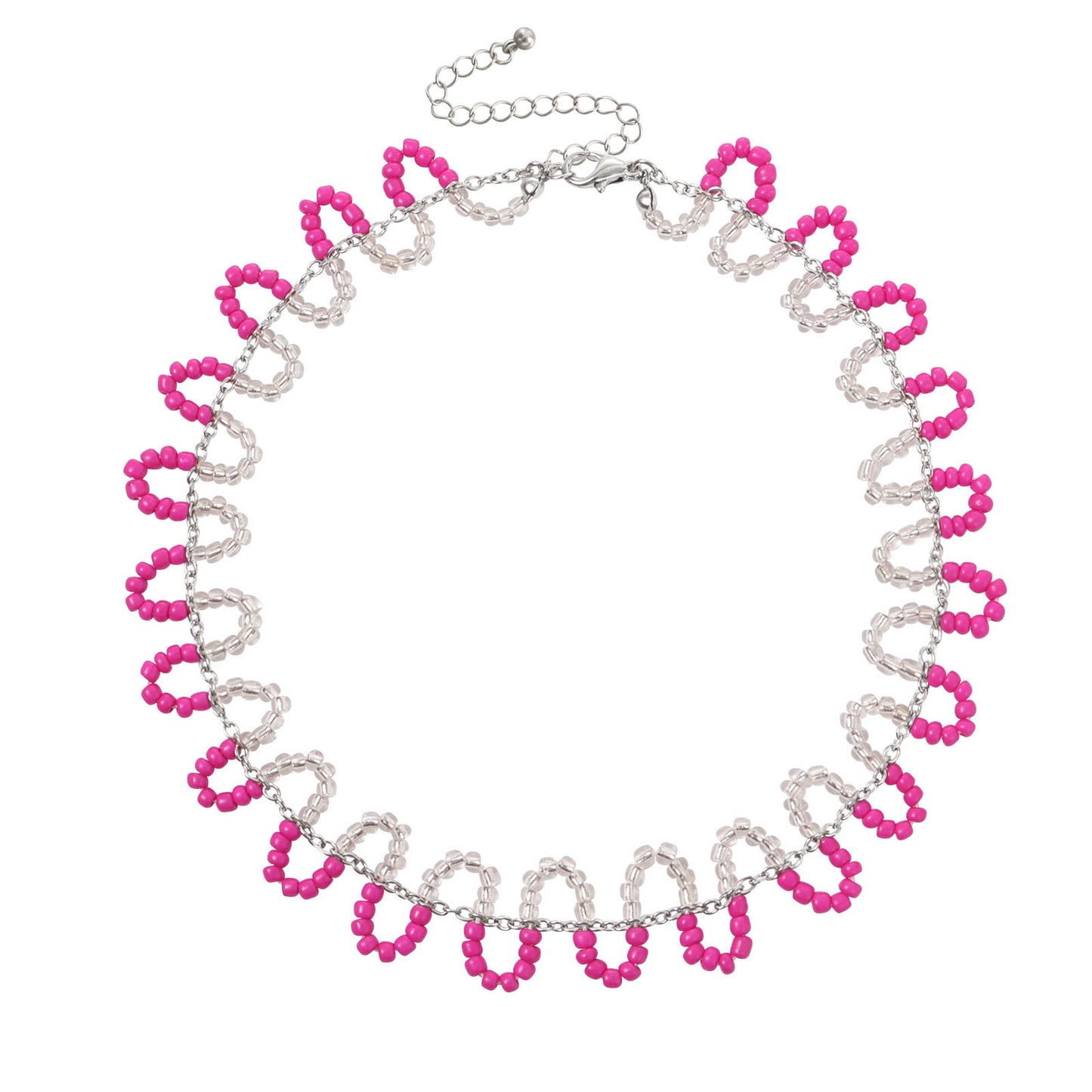 Jewelry Bohemian colored rice beads snake-shaped S-curved necklace ins niche fairy necklace