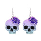 Halloween series earrings dark skull heart-shaped earrings female fashion creative funny spider exaggerated earrings