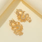 Kendou with the same dark Chinese dragon carving shape earrings earrings hip-hop ins dragon ear jewelry