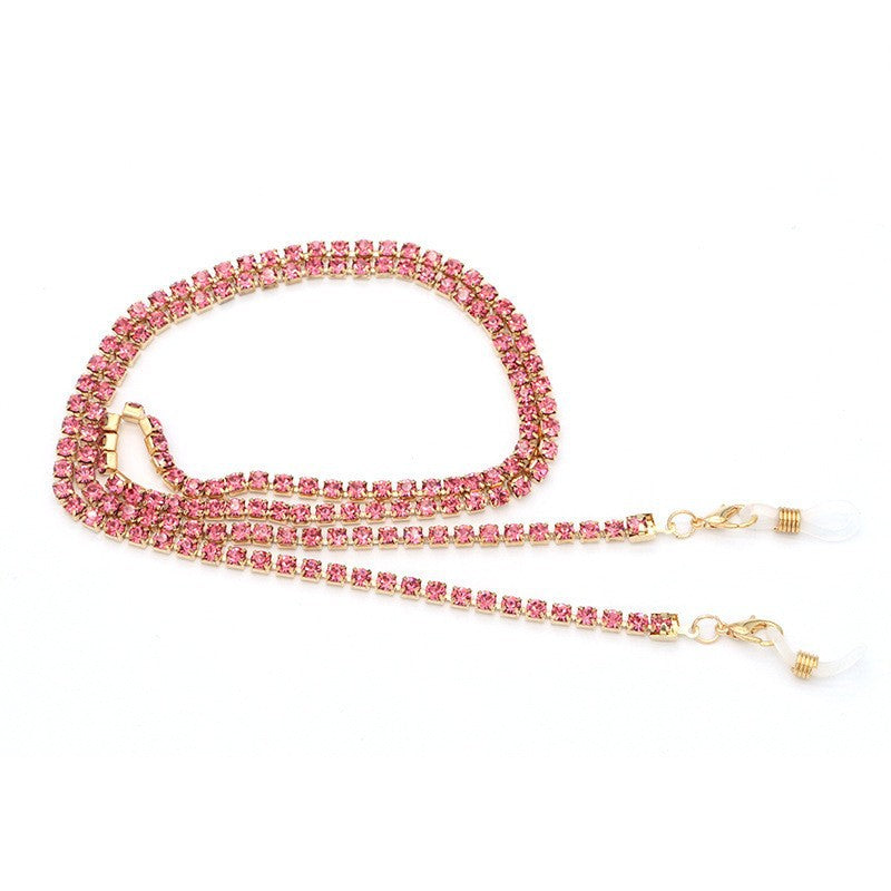 Glasses chain jewelry shiny diamond claw chain mask chain all-match anti-drop metal glasses chain