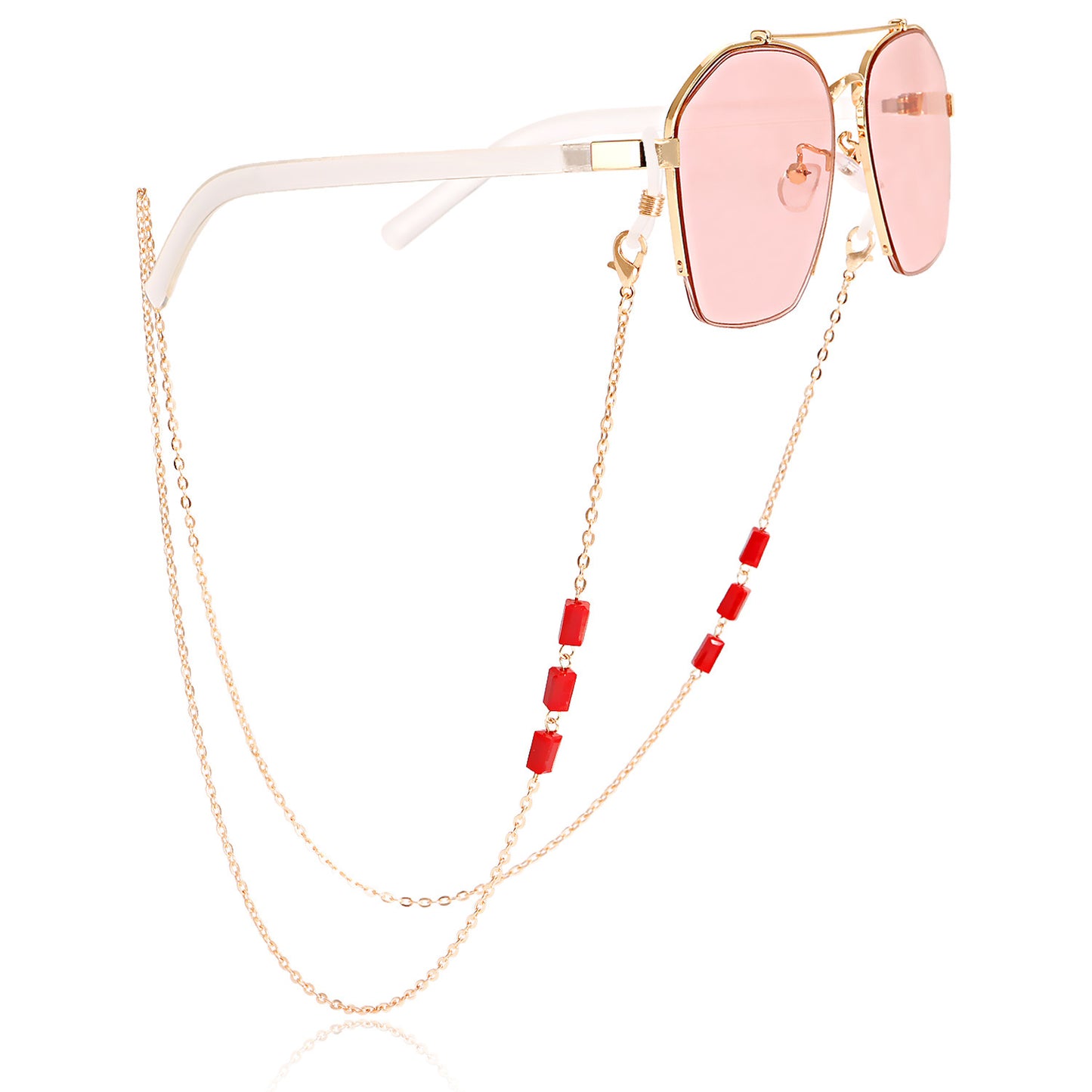 Fashion popular mask hanging chain glasses chain necklace acrylic resin mask chain