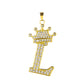 The same letter crown necklace copper micro-inlaid zircon clavicle chain punk hip-hop couple jewelry
