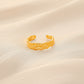 Fashion Simple Versatile Stainless Steel Ring Irregular Open Ring Ladies Ring Jewelry