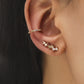 Simple Star Small Diamond Ear Clip Leaf Flower Sun Flower Geometric Pearl Zircon No Pierced Ear Stud Set
