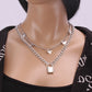 Fashion simple personality butterfly clavicle chain necklace hip-hop punk thick chain lock necklace female