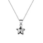 Simple and cold zircon pendant necklace fashion five-pointed star key cat clavicle chain niche design