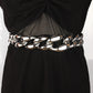 Punk hip-hop single-layer exaggerated body chain female creative geometric metal thick chain waist chain